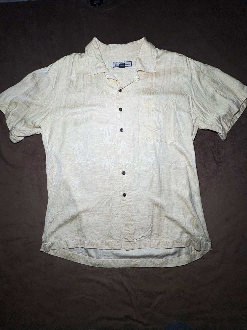 Tommy Bahama Yellow Silk Button Up - Size Large 🌴☀️